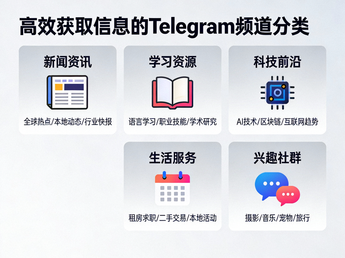 高效获取信息的Telegram频道分类展示视觉图