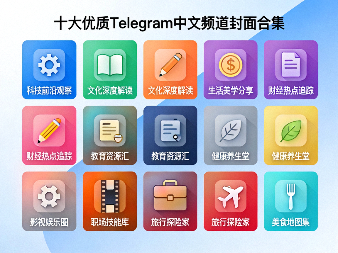 十大优质Telegram中文频道封面合集